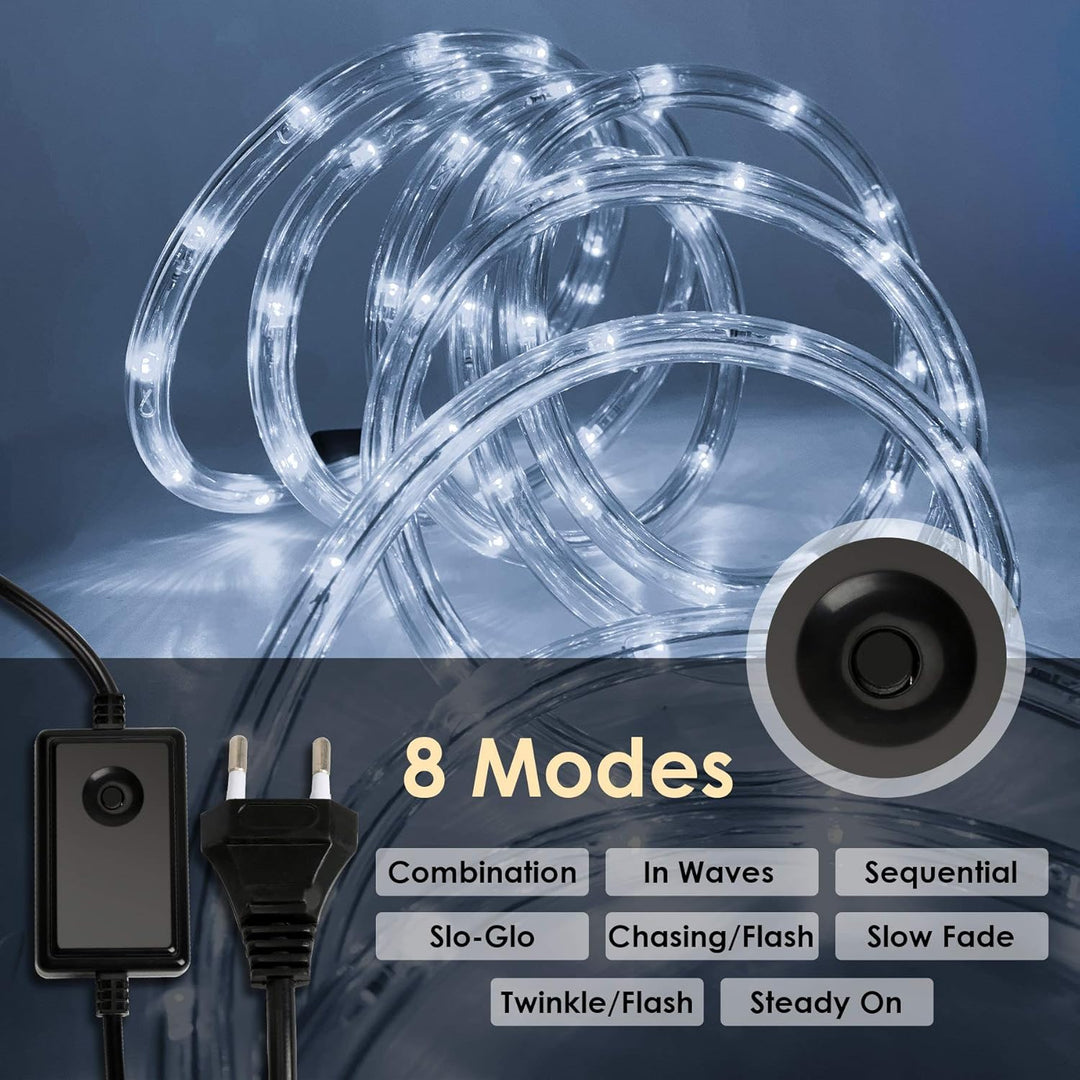 Ikodm LED Lichterschlauch Aussen 50m, 1200 LEDs Lichtschlauch mit Timer &amp; 8 Modi, Lichterschlauch Au