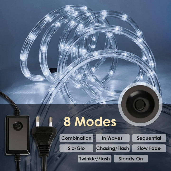 Ikodm LED Lichterschlauch Aussen 50m, 1200 LEDs Lichtschlauch mit Timer &amp; 8 Modi, Lichterschlauch Au