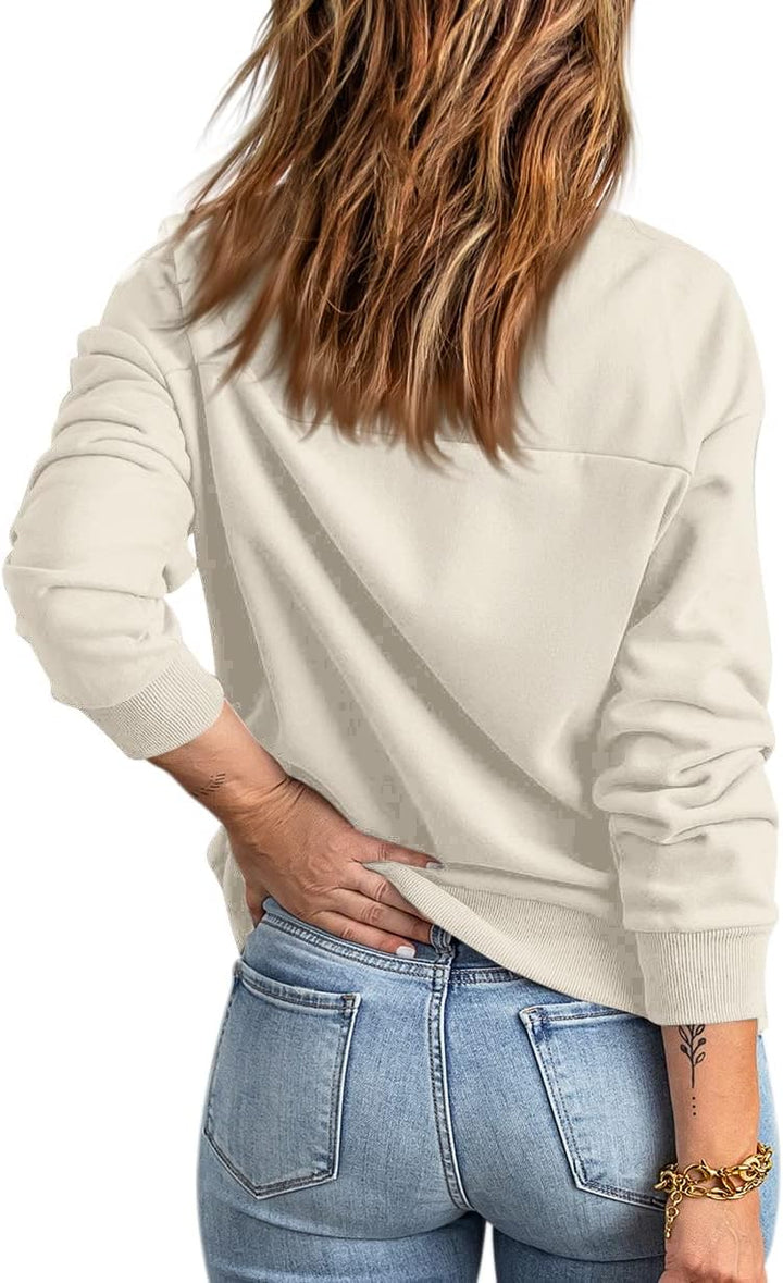 GeGekoko Zip Sweatshirt Damen übergrosse Jacket Sweatshirt Einfarbige Loose Langarm Tops Oberteile m