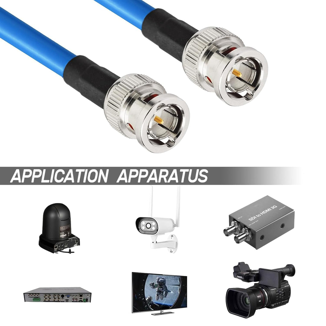 Superbat® 1 Stück 22m (75ft) SDI Kabel BNC Kabel 75 Ohm,3G/6G/12G (Belden 1694A)，Unterstützt HD SDI/