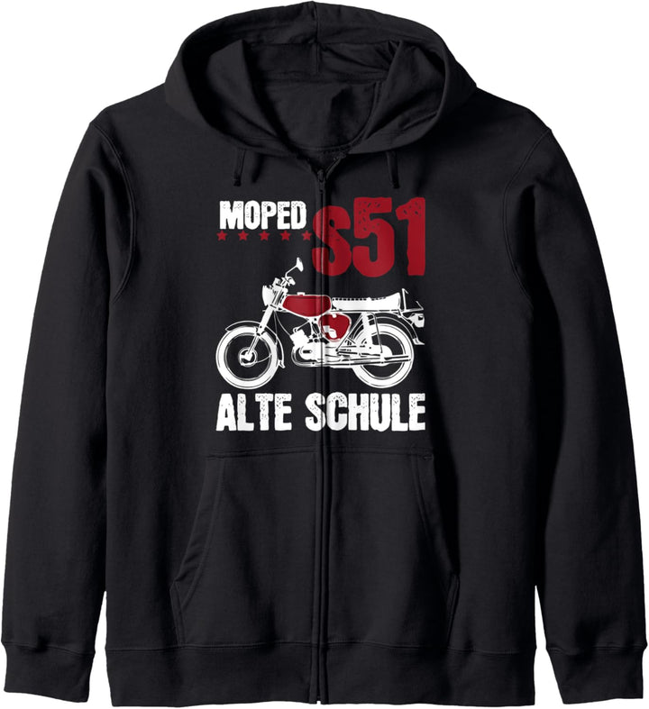 Alte Schule Moped Simson S51 Kapuzenjacke
