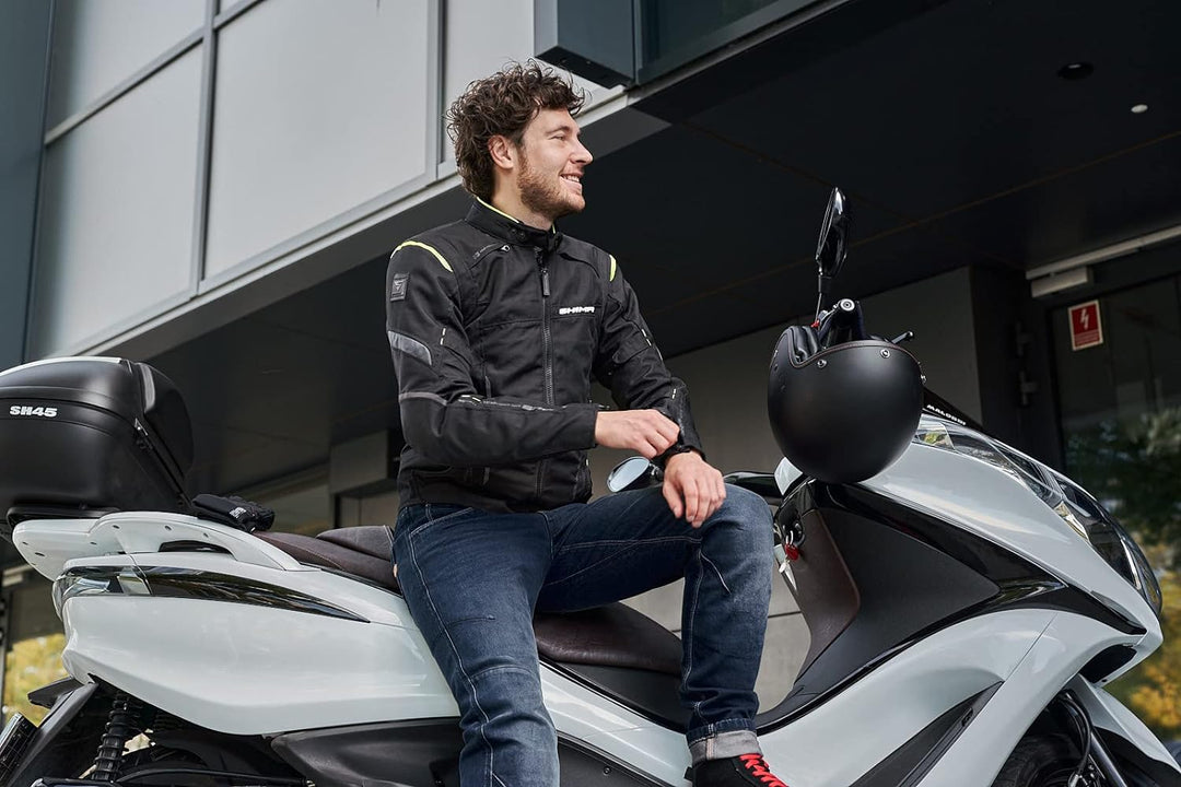 SHIMA DEVON Motorradjeans - Belüftete Elastische Slim Fit Biker Motorradhose mit FiberQL-Verstärkung
