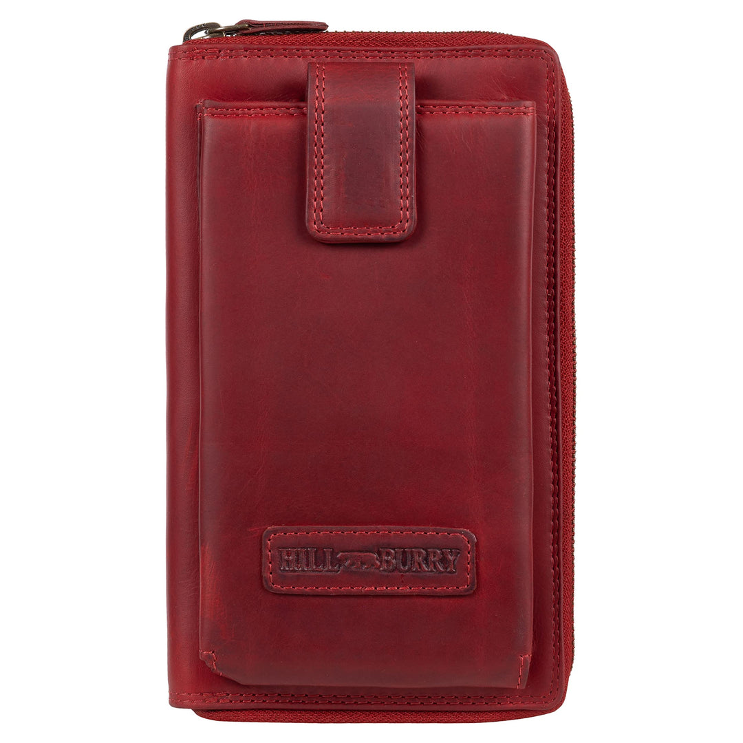 Hill Burry Leder Handy Portemonnaie I Geldbörse | Umhängetasche | Handy-Wallet aus hochwertigem natu