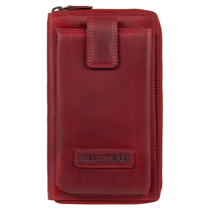 Hill Burry Leder Handy Portemonnaie I Geldbörse | Umhängetasche | Handy-Wallet aus hochwertigem natu