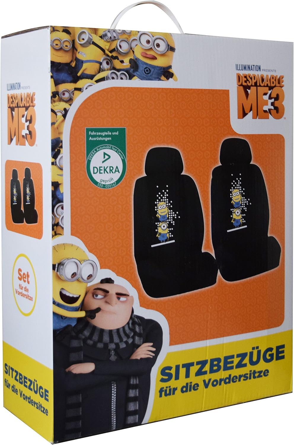 Kaufmann MNINN720 Minions Auto-Schonbezüge für Vordersitze Bestickt