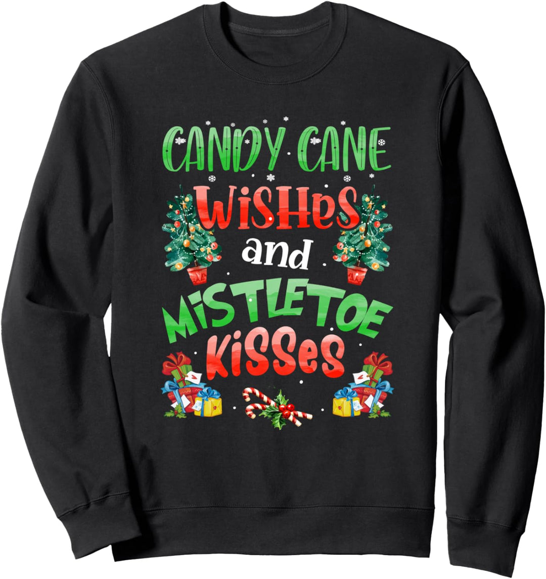 Zuckerstange wünscht Mistelküsse - Weihnachten Sweatshirt