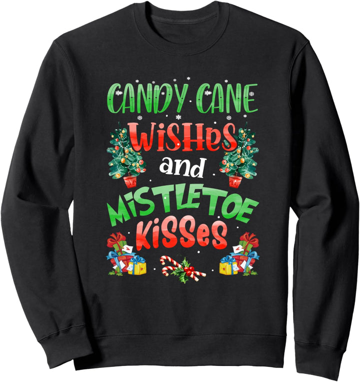 Zuckerstange wünscht Mistelküsse - Weihnachten Sweatshirt
