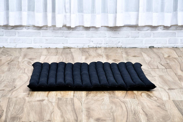 Leewadee Zabuton Rollbare Meditations-Matte Tragbare Sitzmatte Ökologisches Naturprodukt, Kapok, 69