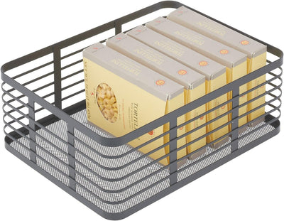 mDesign Allzweckkorb aus Metalldraht – praktischer Aufbewahrungskorb für Küche und Haushalt – kompak