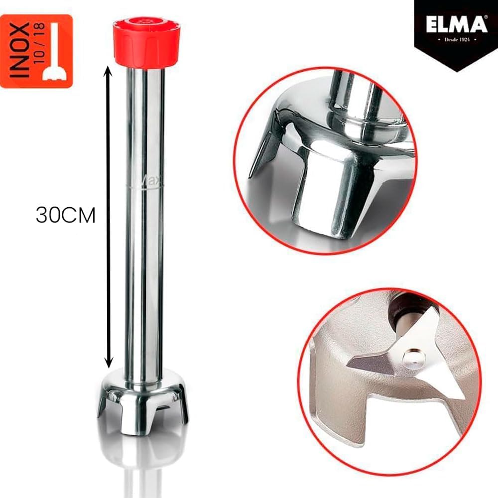 ELMA Professioneller Stabmixer 450W, 30 cm Edelstahl-Mixstab abnehmbar | Variable Geschwindigkeit 60