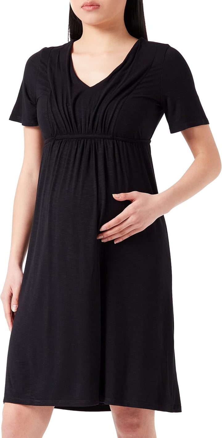 Noppies Damen Dress Beira Short Sleeve Kleid 40 Black - P090, 40 Black - P090