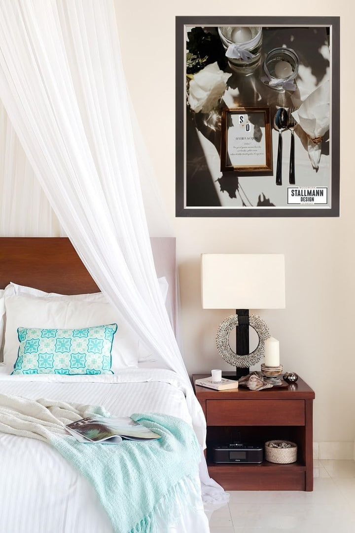 Stallmann Design Bilderrahmen My Frames 80x80 cm schwarz Rahmen Fuer Dina 4 und 60 andere Formate Fo