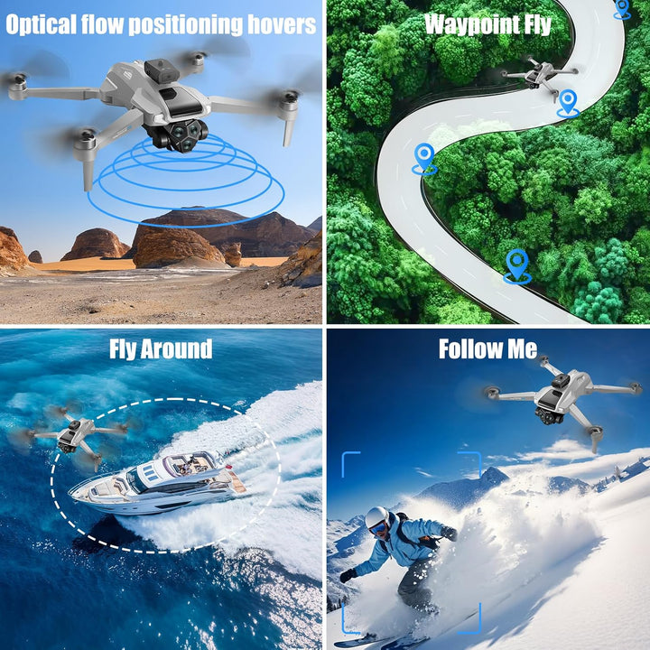 OBEST GPS Drohne mit Kamera 4K Erwachsene 5G WIFI FPV Drone mit Bildschirm 4.5" und 4GB, 2 Batterie