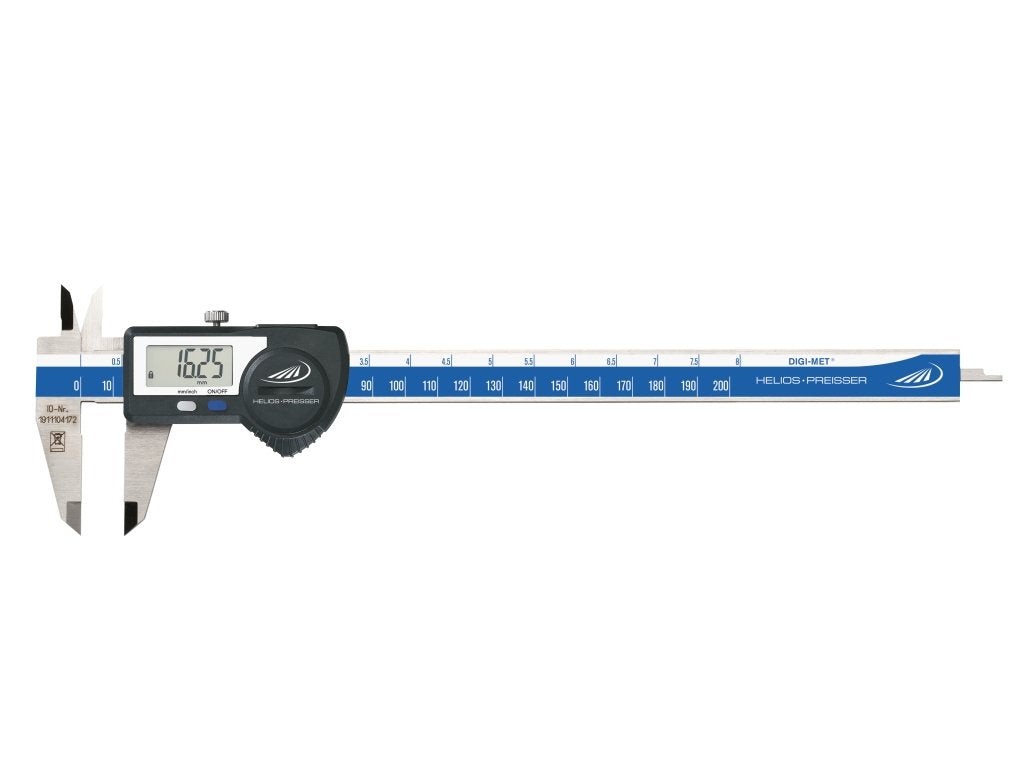 HELIOS-PREISSER 1320519 Digitaler Taschenmessschieber, RS232 plus Digimatic Data Variable, eckiges T