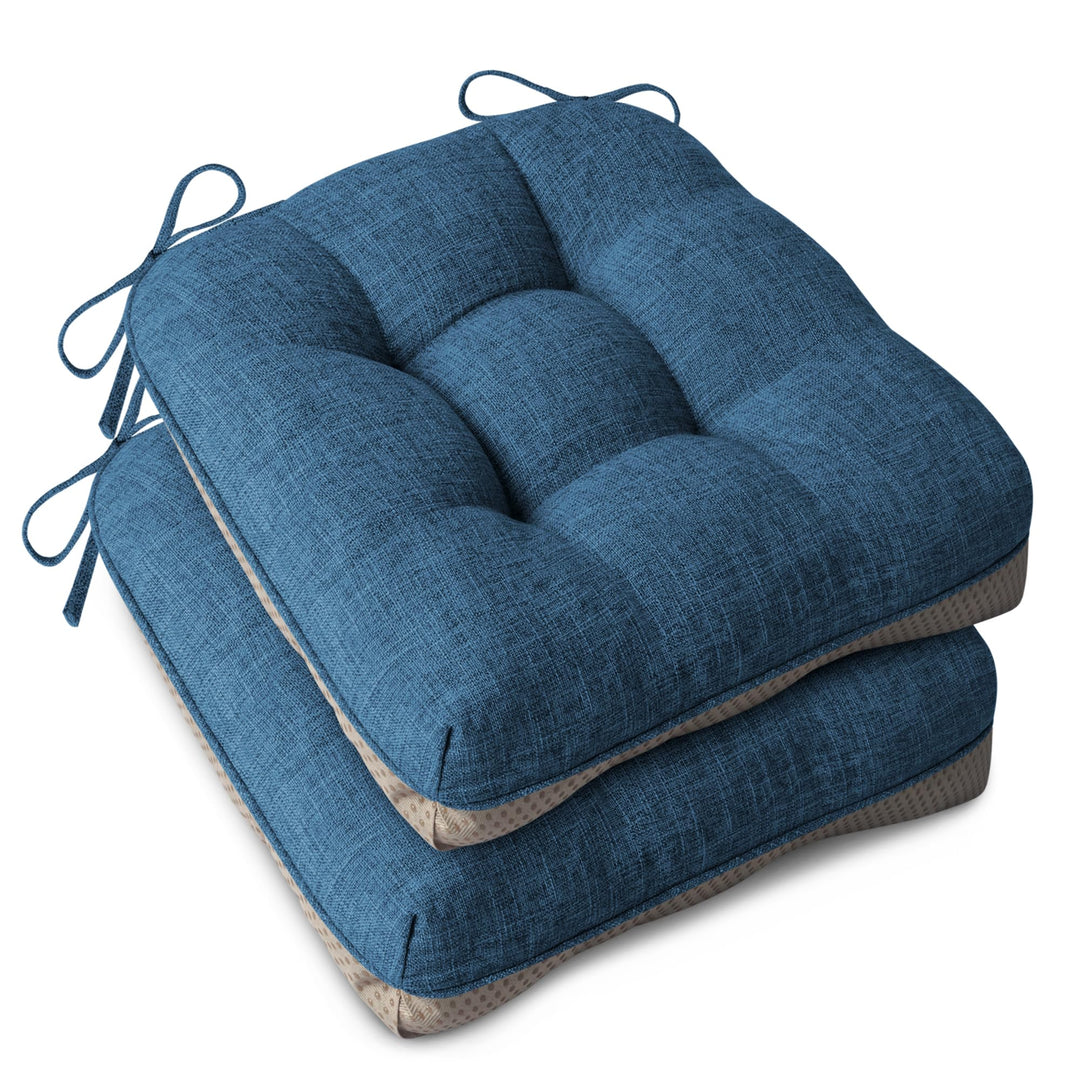 AddGrace 2er Set Sitzkissen 40 x 40cm Weiche Stuhlkissen mit 10cm Hochwertiger Polsterung für Innenb