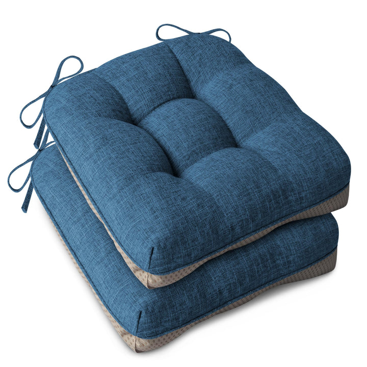 AddGrace 2er Set Sitzkissen 40 x 40cm Weiche Stuhlkissen mit 10cm Hochwertiger Polsterung für Innenb