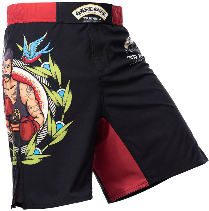 Hardcore Training Fight Shorts Kurze Hose Herren MMA BJJ Grappling Fitness Boxen Muay Thai No Gi S B