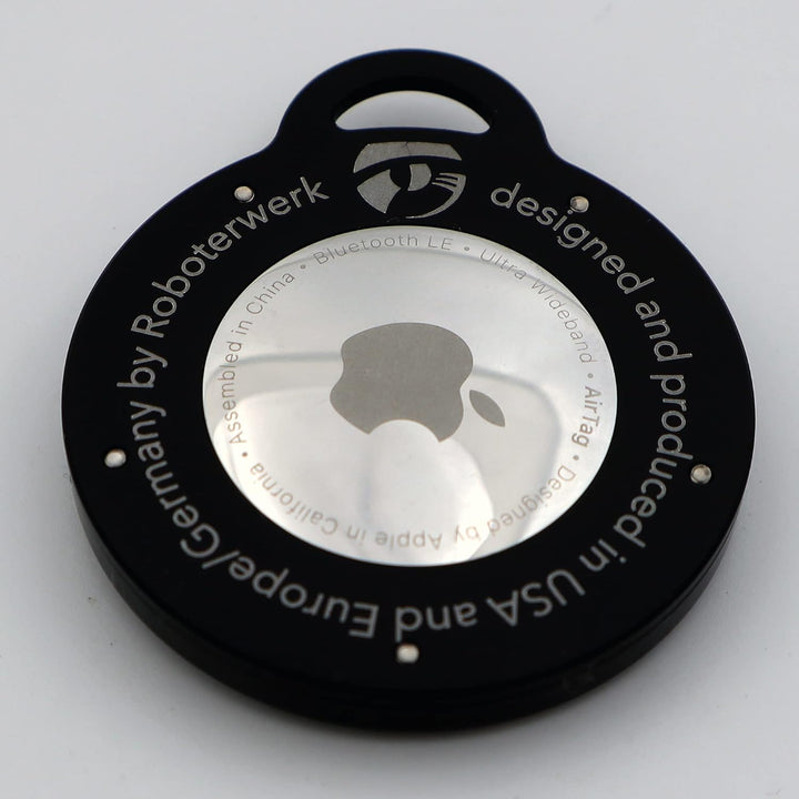 ROBOTERWERK Apple Airtag Schlüsselanhänger | bombenfester Halt | edle Hülle aus eloxiertem Aluminium
