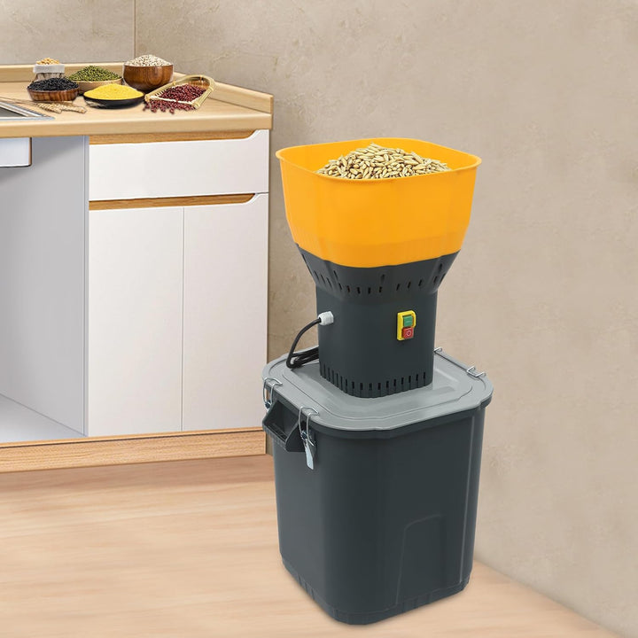 Elektrische Getreidemühle 1300W Schrotmühle 45L Futtermühle Orange | Kupfermotor mit 19000 U/Min, 5