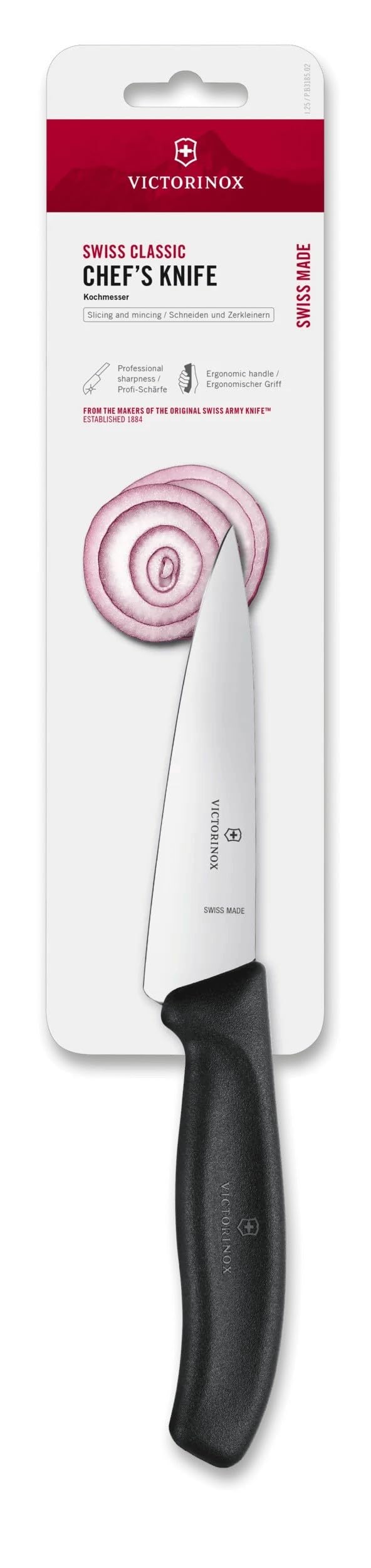Victorinox Swiss Classic, Profi Tranchiermesser, Extra Scharfe Klinge, gerader Schliff, 12 cm, Kunst
