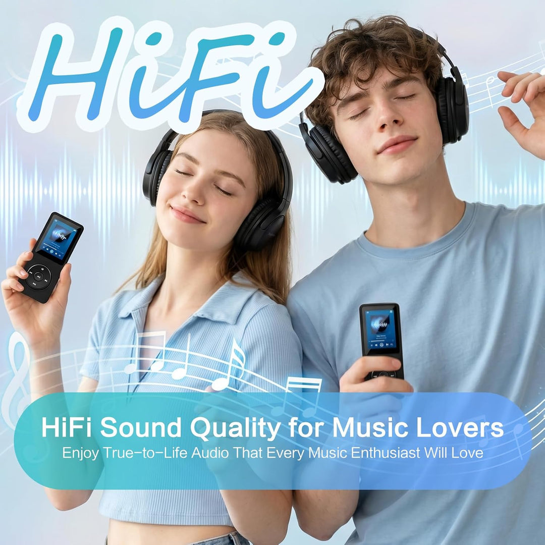 32GB MP3 Player Bluetooth 5.1 mit Lautsprecher, mit 1,8" TFT-Farbbildschirm, Kopfhörer, MP3 Player M