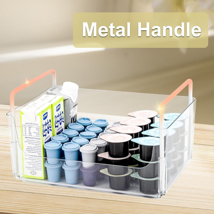 Klarer Makeup-Organizer-Tablett mit Griffen Badezimmer & Eitelkeit Lagerung für Kosmetik, Hautpflege