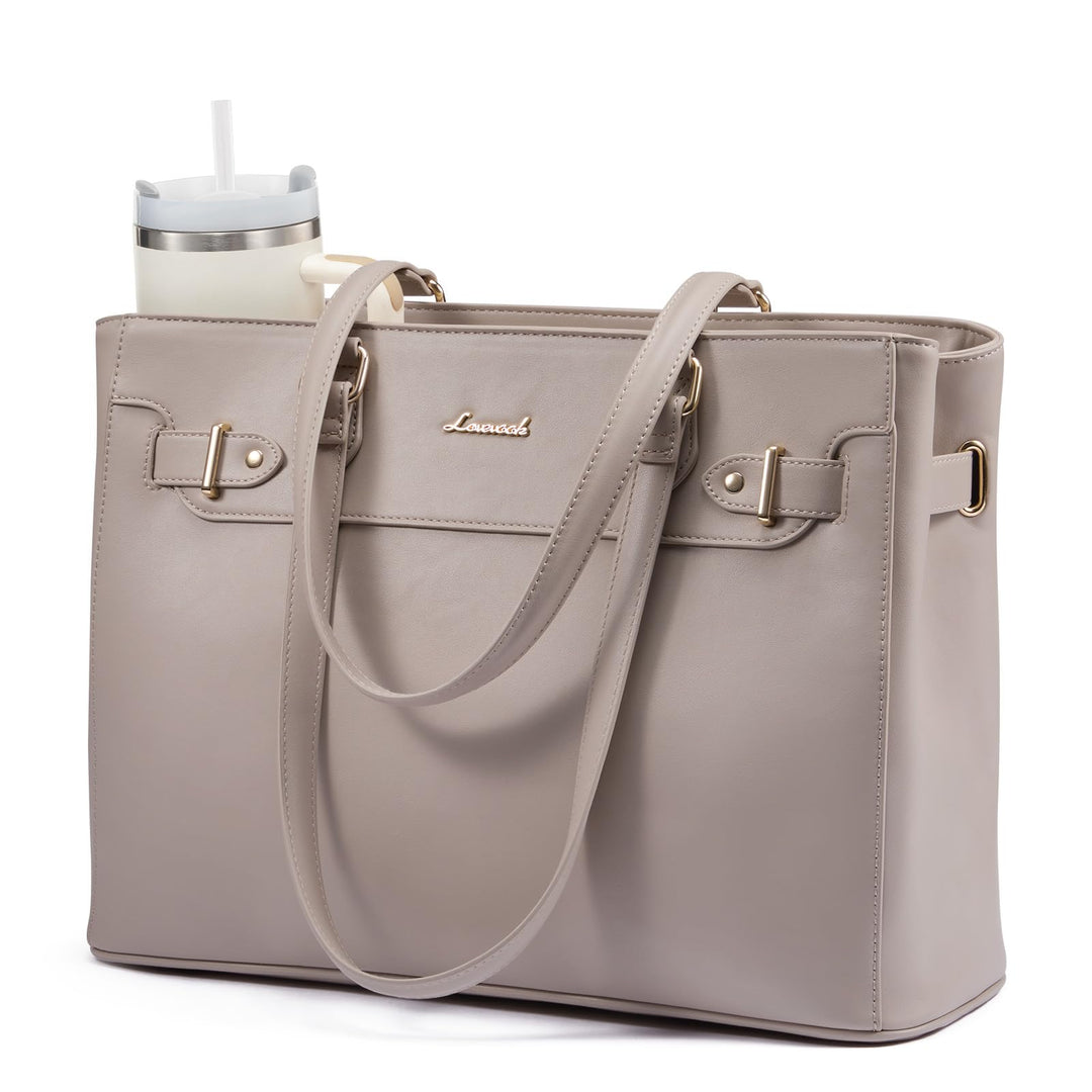 LOVEVOOK Handtasche Damen Mittelgross, 15,6" Shopper Tasche Arbeitstasche Elegant Laptoptasche Gross