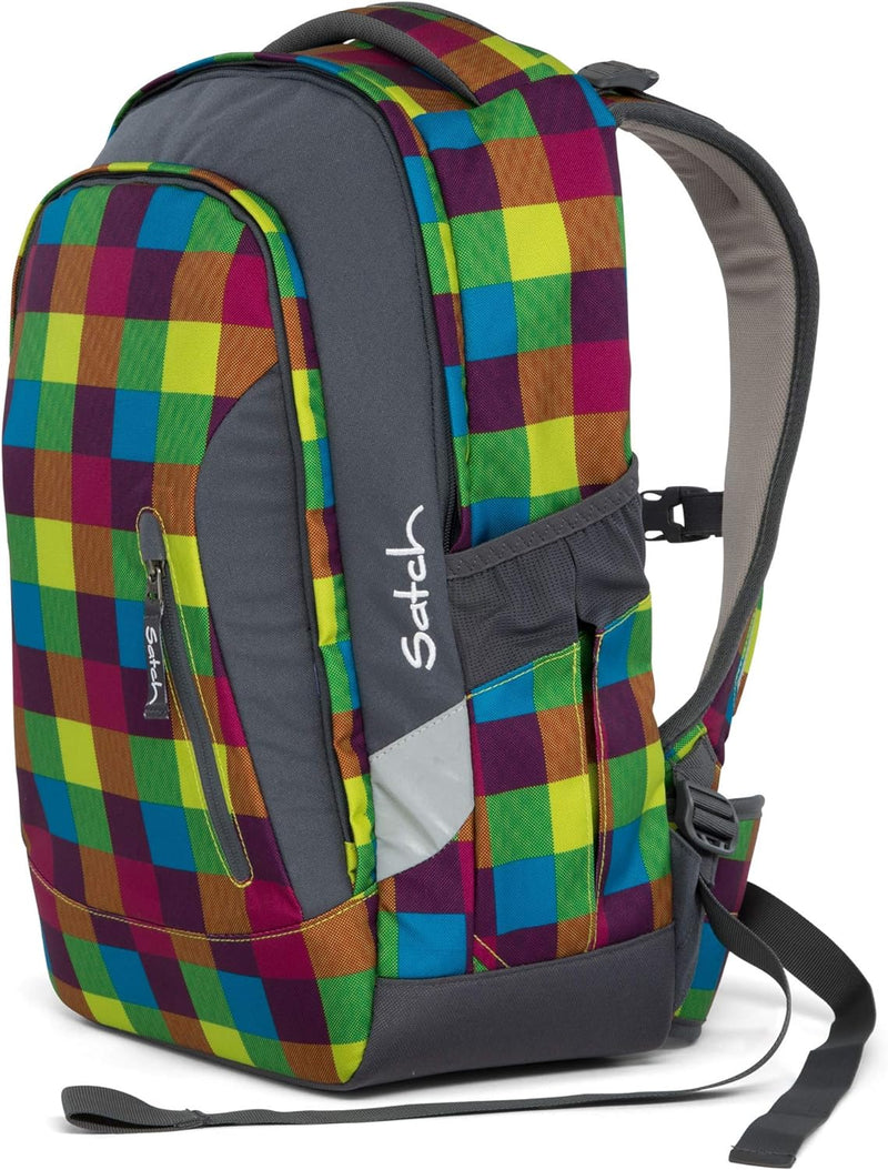 SATCH Beach Leach 2.0 Kinder-Rucksack, 45 cm, Karo Bunt Gepixelt, SAT-SLE-001-901