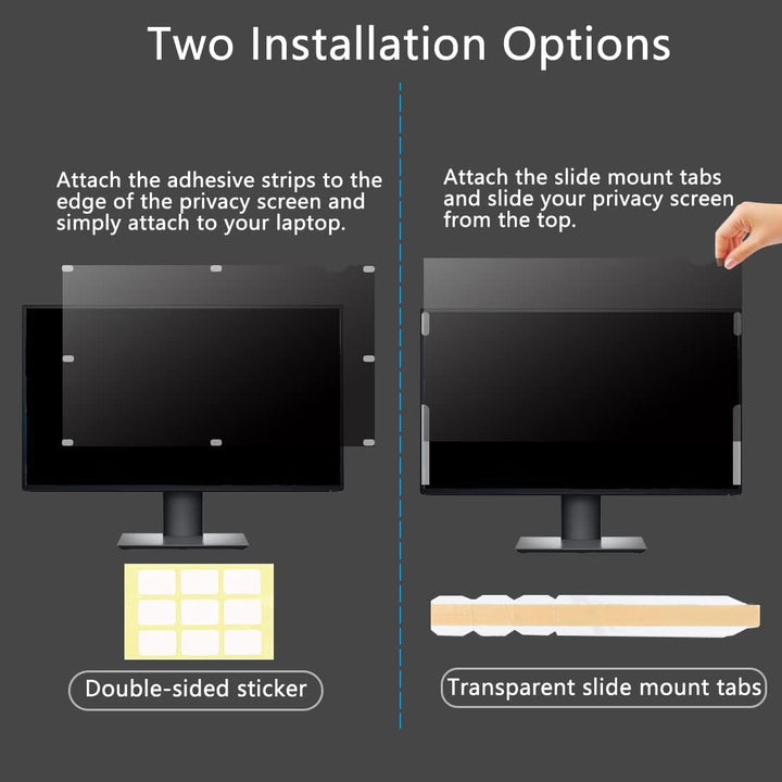 Lonkenn 24 Zoll Computer Privacy Filter, Premium Blickschutzfilter, Robust und Wiederverwendbar, Pri