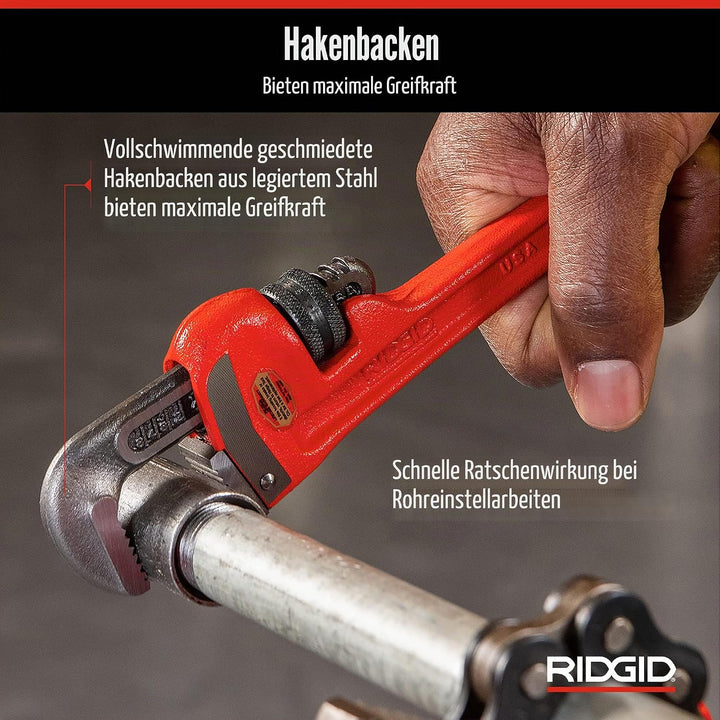 RIDGID 31005 Modell 8" gerade Rohrzange für schwere Beanspruchung, 8" Sanitär-Schraubenschlüssel 8 i