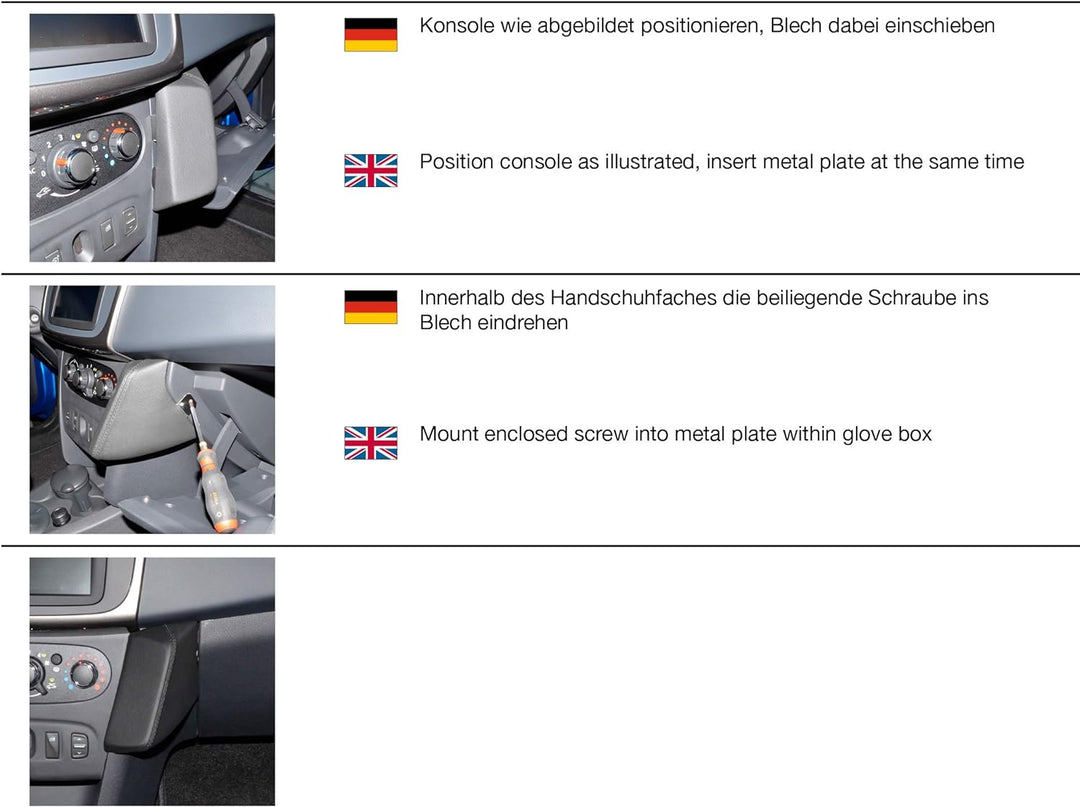 KUDA 038045 Halterung Kunstleder schwarz für Dacia Sandero (2. Gen) / MCV 2 ab 03/2012, 038045