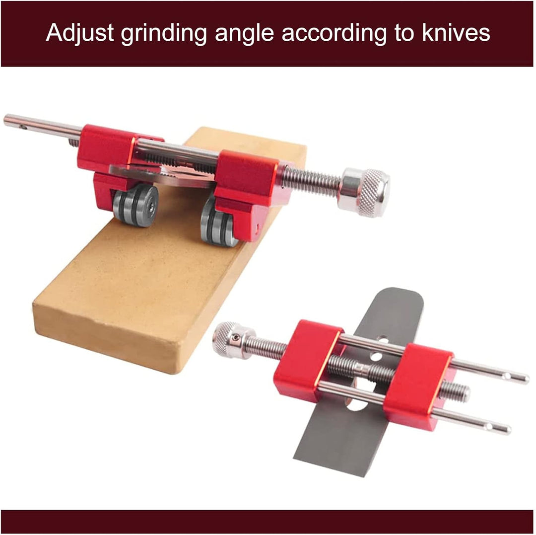 Verstellbare Schärflehre für Meissel und Hobel, Aluminiumlegierung, Rot und Silber, Professionelles