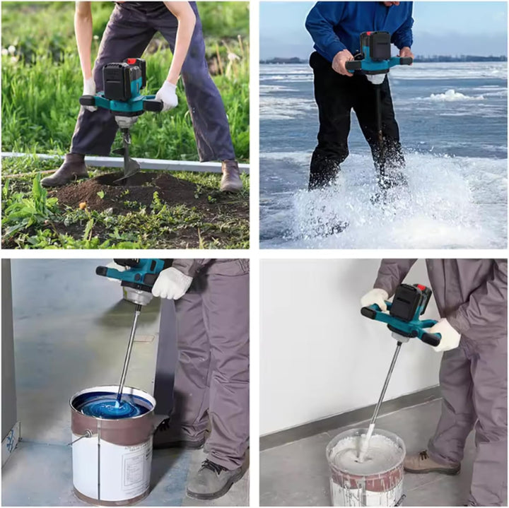 Akku-Farbmörtelrührer, 24V Bürstenlos Rührwerkmit M14 Rühreraufnahme, 1700W 0-780U/min, 6 Stufen ein