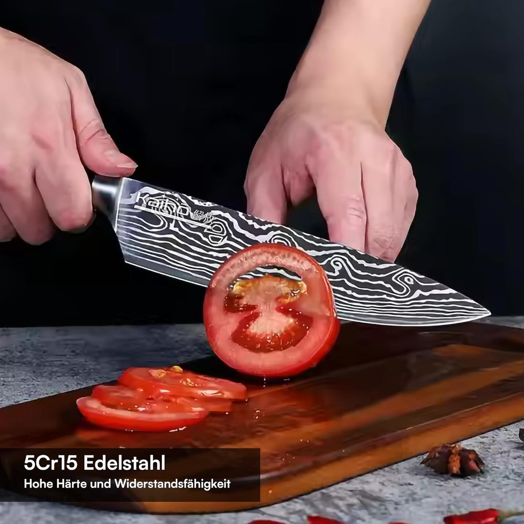 Kaihō Premium Chefmesser – Scharfes Küchenmesser aus 5Cr15 Edelstahl 20,5cm Klinge – Profi & Hobby K