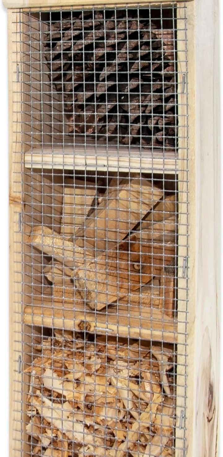 XXL Insektenhotel mit Erdspiess - 79 x 15 cm - Insektenhaus zum Stellen - Schmetterling Käfer Bienen