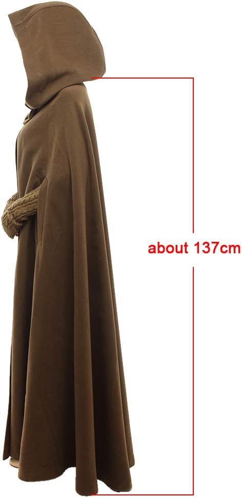 GRACEART Mittelalterliche Unisex Vampir Umhang Gothic Cosplay Kostüm, Robe mit Kapuze Cape Mantel Um
