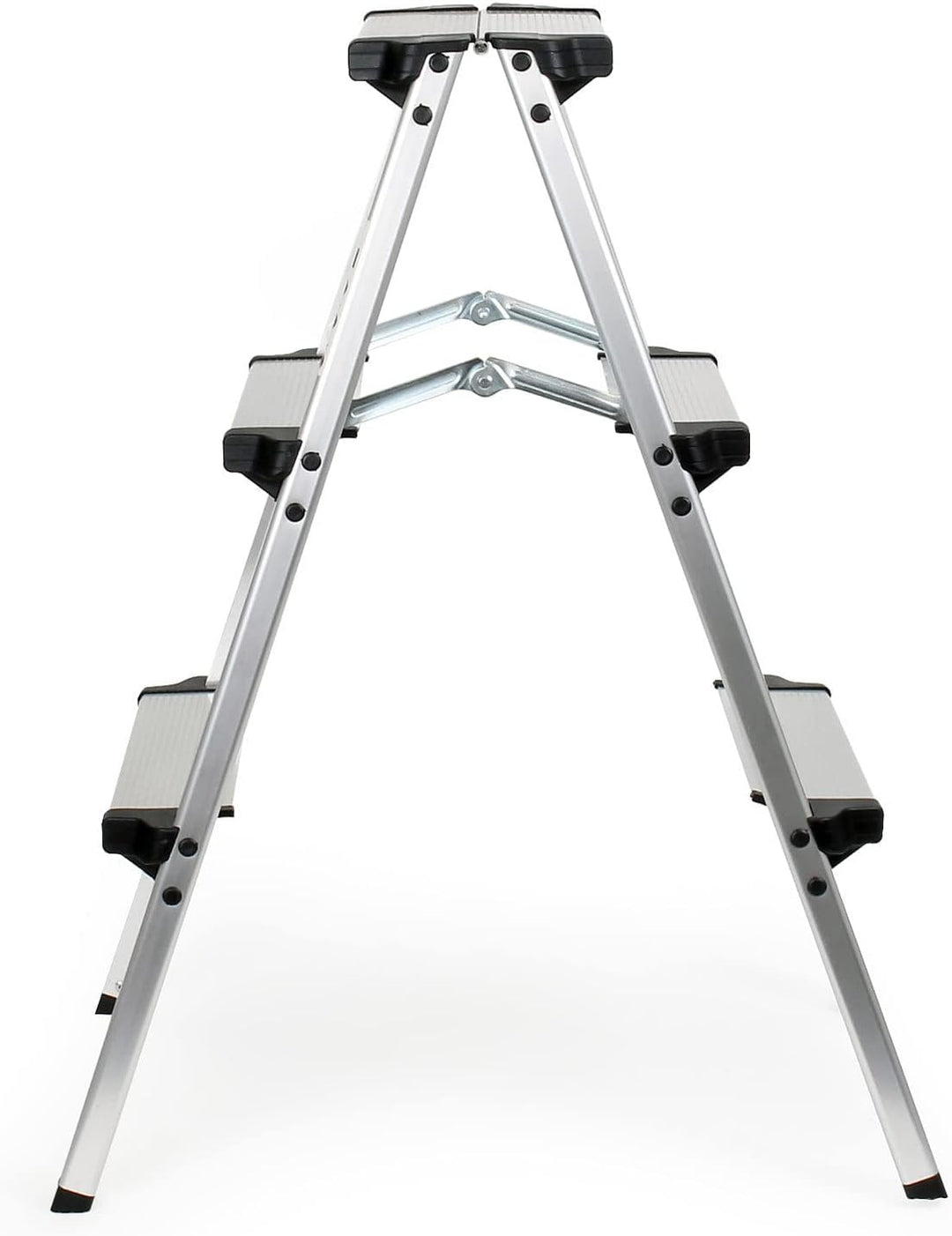 Treppe Leiter aus Aluminium, faltbar, doppelseitig, 3 Stufen