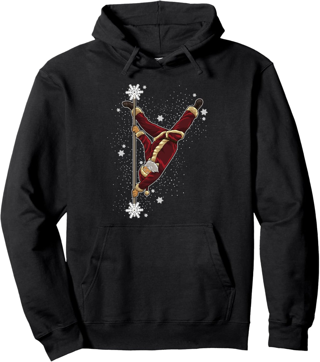 Pole Dance Weinachtsmann - Pole Fitness in Weihnachtszeit Pullover Hoodie