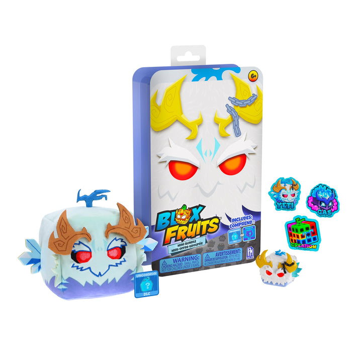 BLOX Fruits Yeti Mystery Mini Bundle Series 3, Plüschtier, Minifigur, Aufkleber, DLC-Code, 6 Sammler