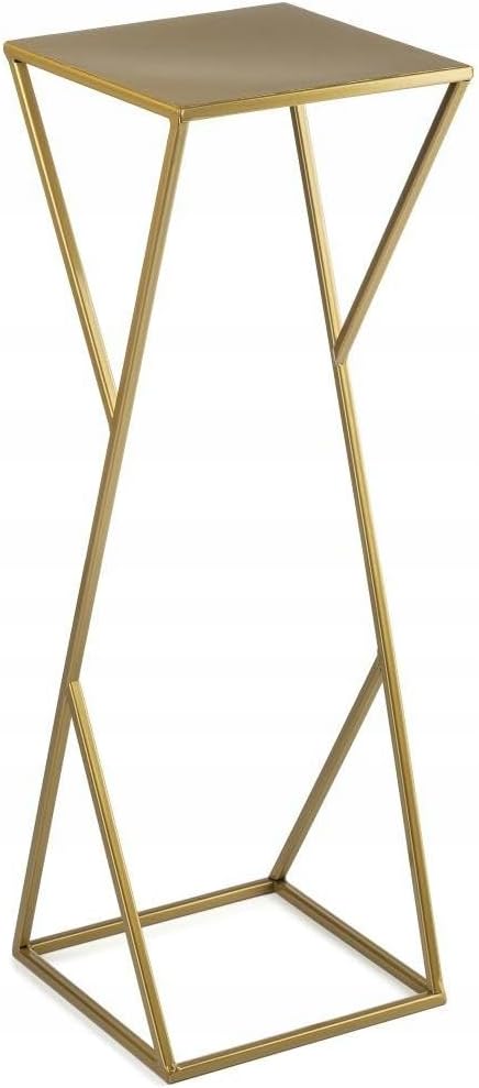 HowHomely Blumenständer Metall 70 x 24 cm - Solider und Minimalistischer Blumenhocker - Gold Pflanze