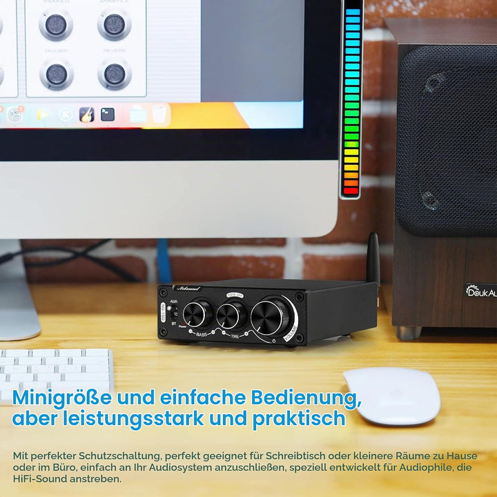 [Neu Aktualisiert] Nobsound 100W + 100W Mini Bluetooth Digital Verstärker HiFi-Stereo-Audio-2-Kanal-