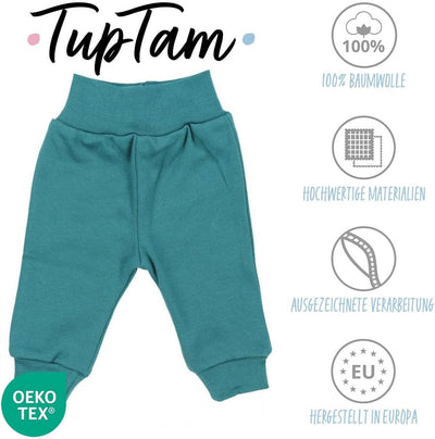 TupTam Unisex Baby Pumphose 5er Pack aus Oeko-Tex zertifizierten Materialien Langhose Unisex 62 Jung