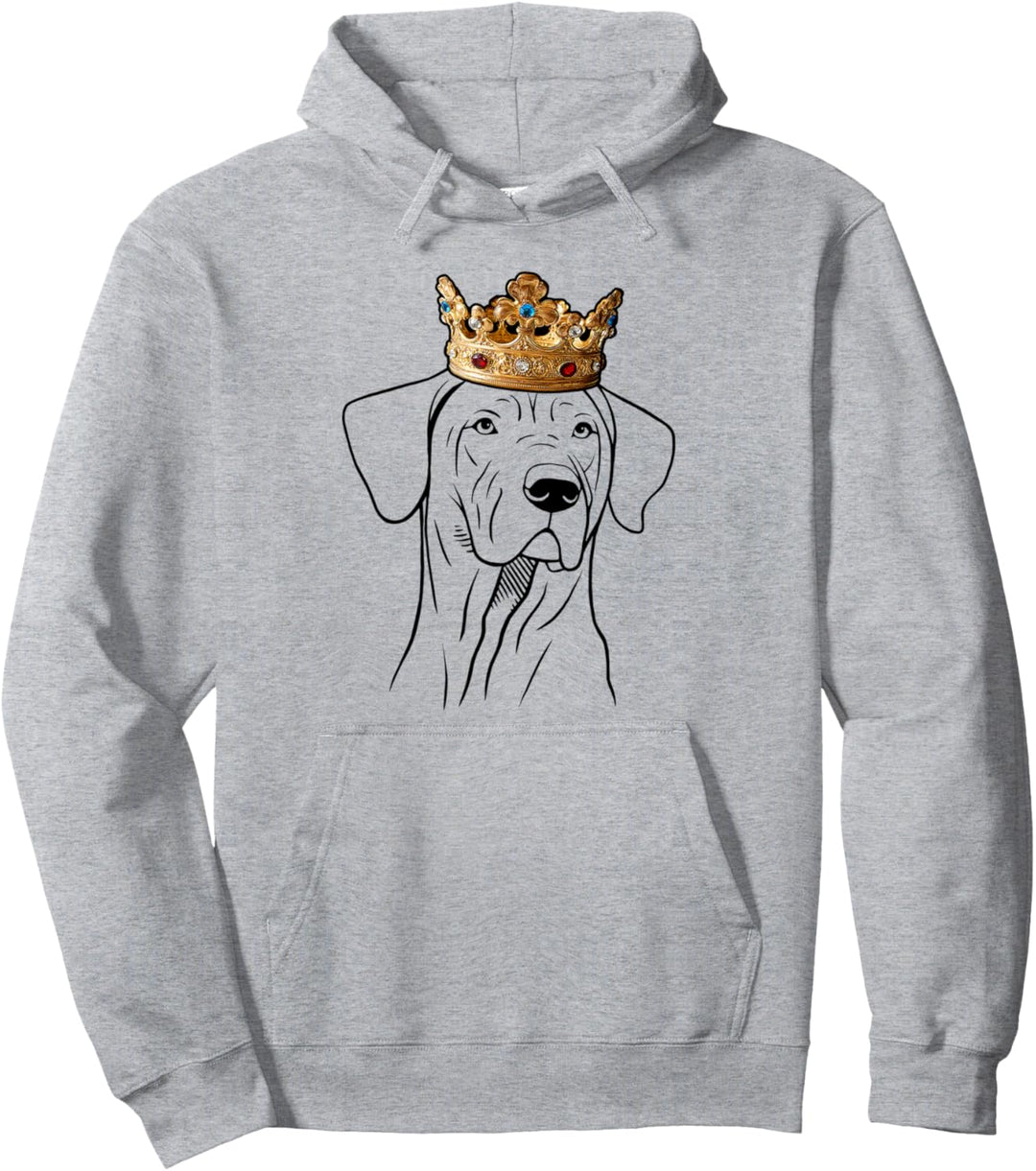 Rhodesian Ridgeback Hund trägt eine Krone Pullover Hoodie