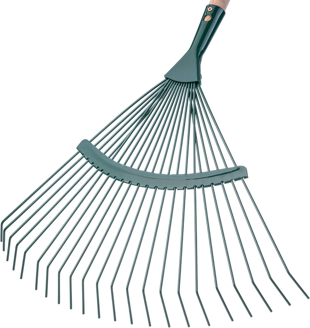 KADAX Rechen, Laubrechen, regulierbare Harke mit Stiel für Garten, Rasen, Bequeme Gartenharke, Laubf