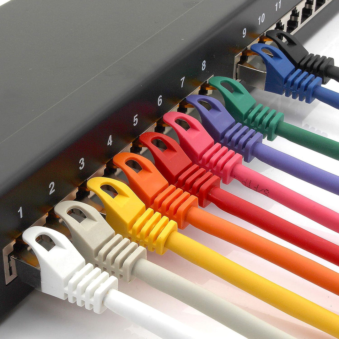 1aTTack.de 7,5m - Cat.7 Netzwerkkabel Rot - 5 Stück Gigabit Ethernet LAN Kabel 10000 Mbit s Patchkab