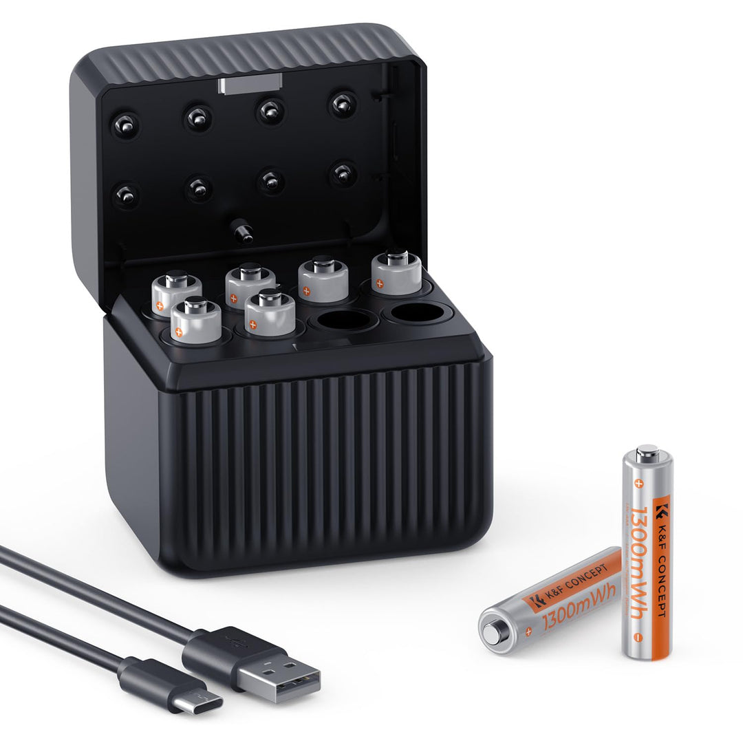 K&amp;F CONCEPT AAA Batterien AAA Akku AAA Wiederaufladbare Lithium Akkus | 8 Pack 1,5V AAA Lithium Batt
