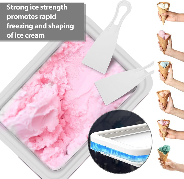 BYZESTY Eiscreme Roller Maker Pan, Ice Rolls Platte mit 2 Spateln, Eisplatte zum Eis Machen, Eis Pla