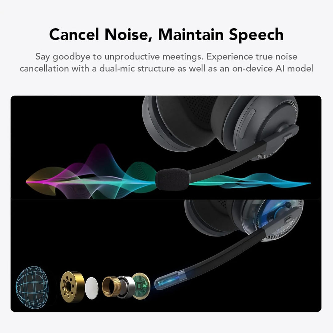 Nuroum HP31D(3rd Gen) Bluetooth Headset mit Mikrofon Wireless, AI Rauschunterdrückung für Anrufe/45H