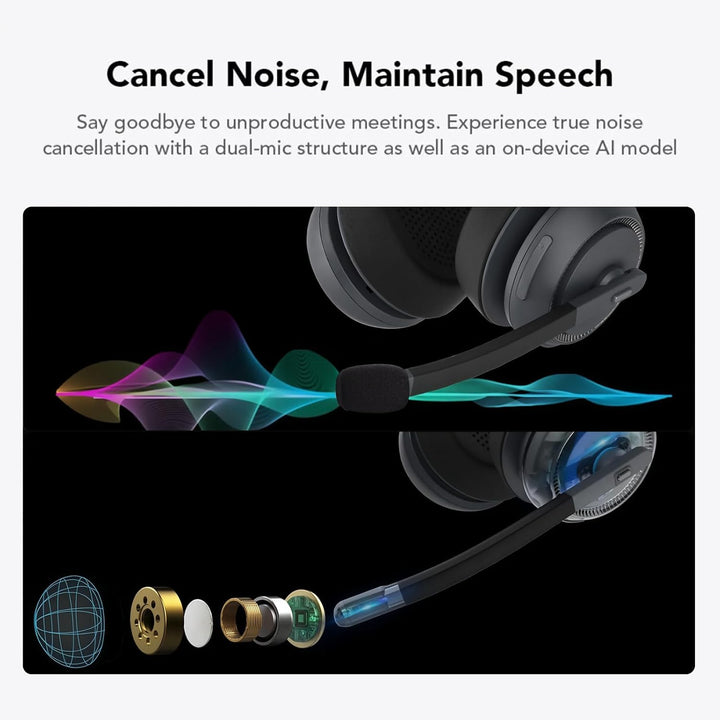 Nuroum HP31D(3rd Gen) Bluetooth Headset mit Mikrofon Wireless, AI Rauschunterdrückung für Anrufe/45H