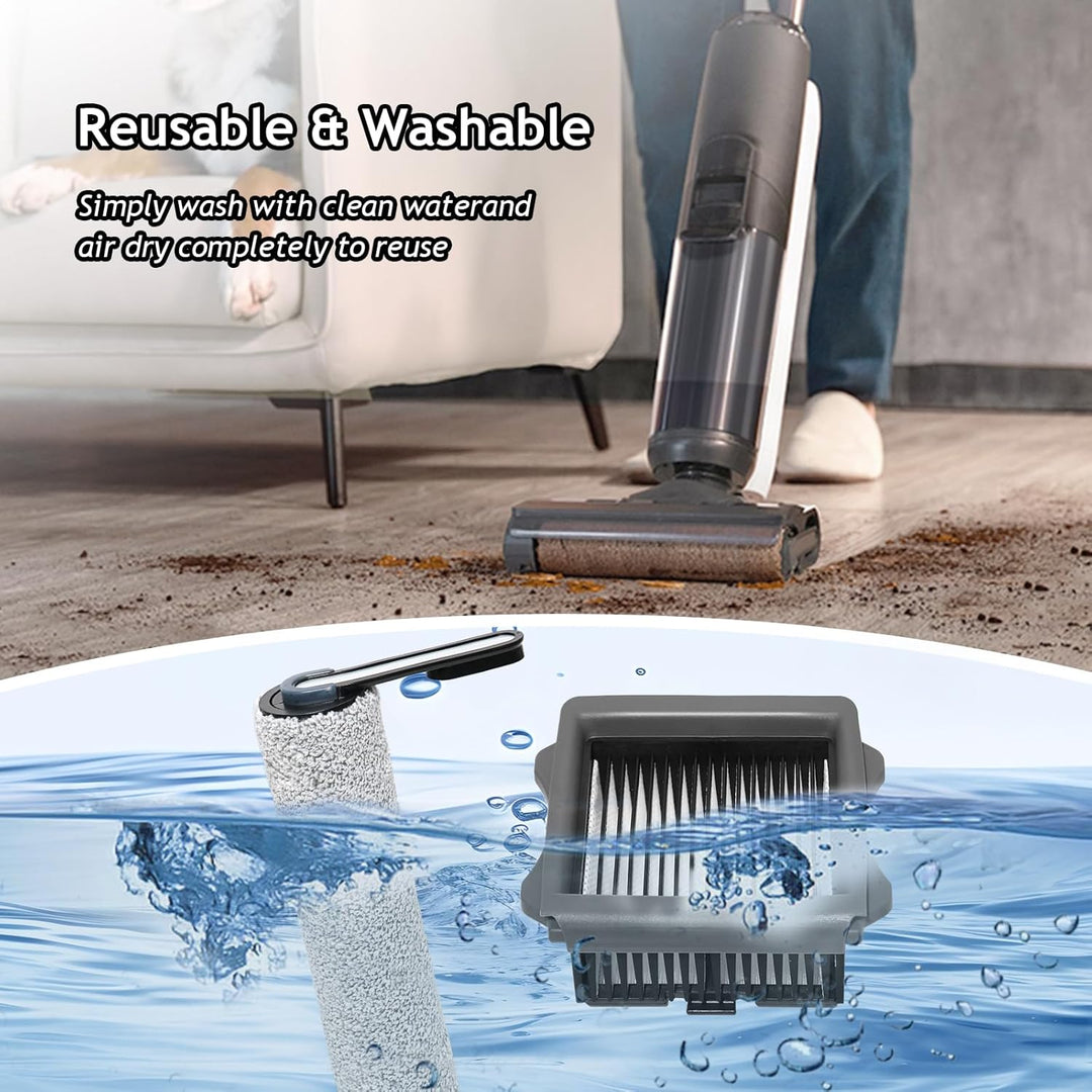 DianSung Bürstenrolle + Filter Ersatzteile für Tineco Floor One S5, S5 Pro, S5 Pro 2, S5 Extreme-Nas